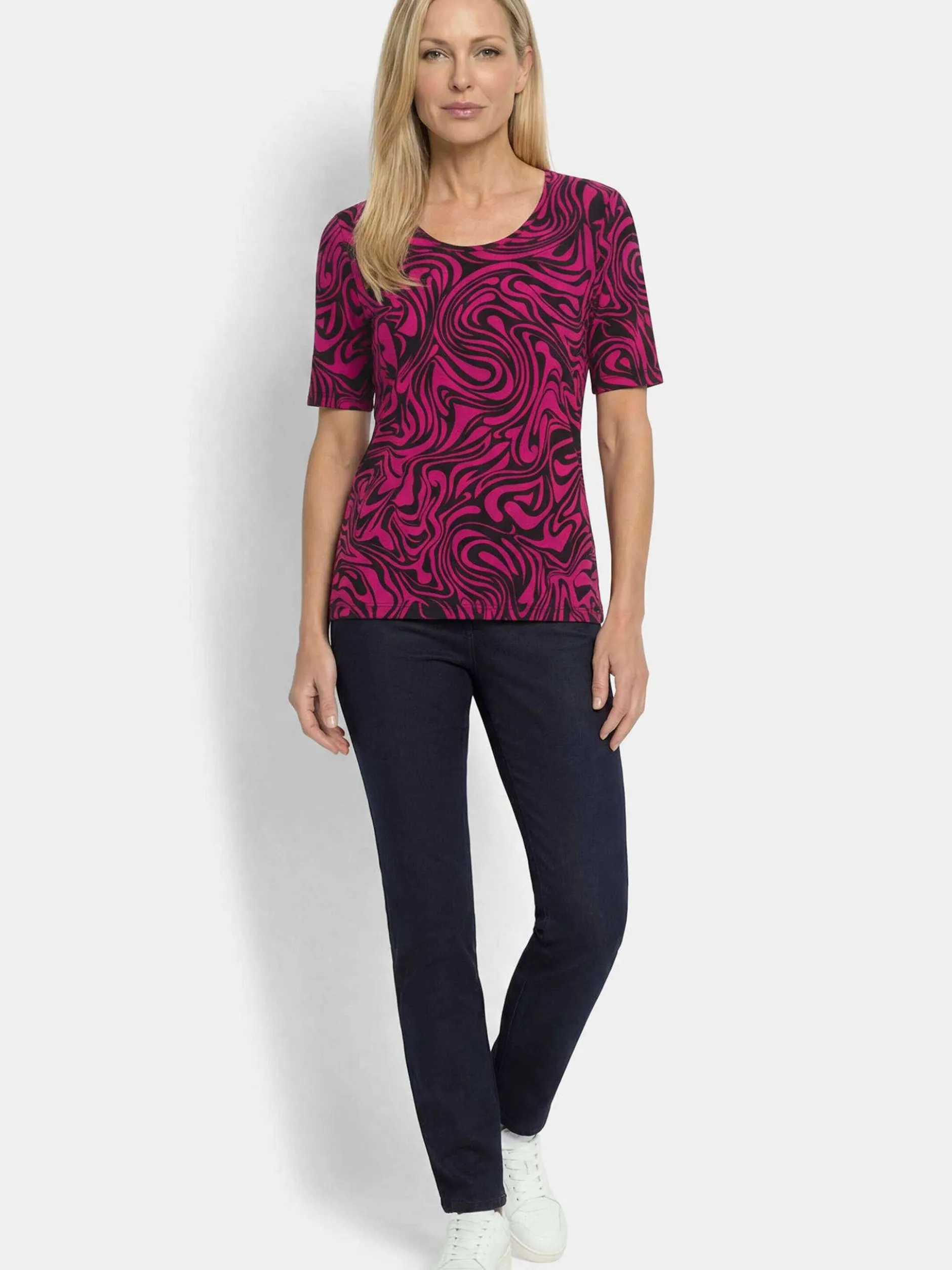 Goldner Damen Shirts - Kurzgröße in bordeaux