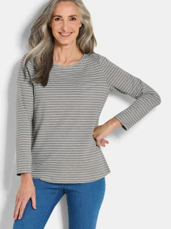 Goldner Damen Shirts - Kurzgröße in grau
