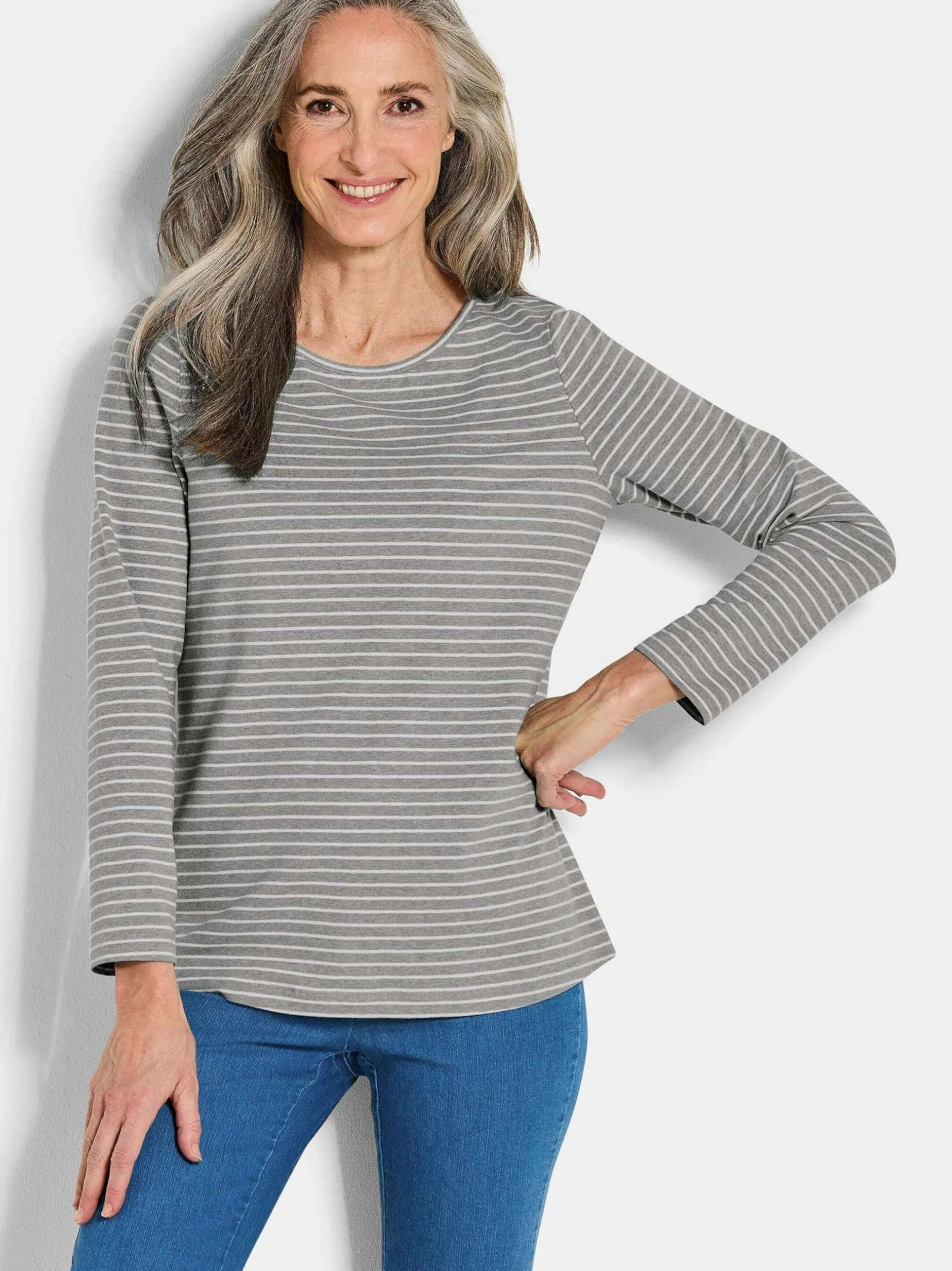 Goldner Damen Shirts - Kurzgröße in grau