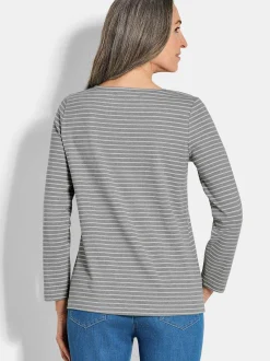 Goldner Damen Shirts - Kurzgröße in grau