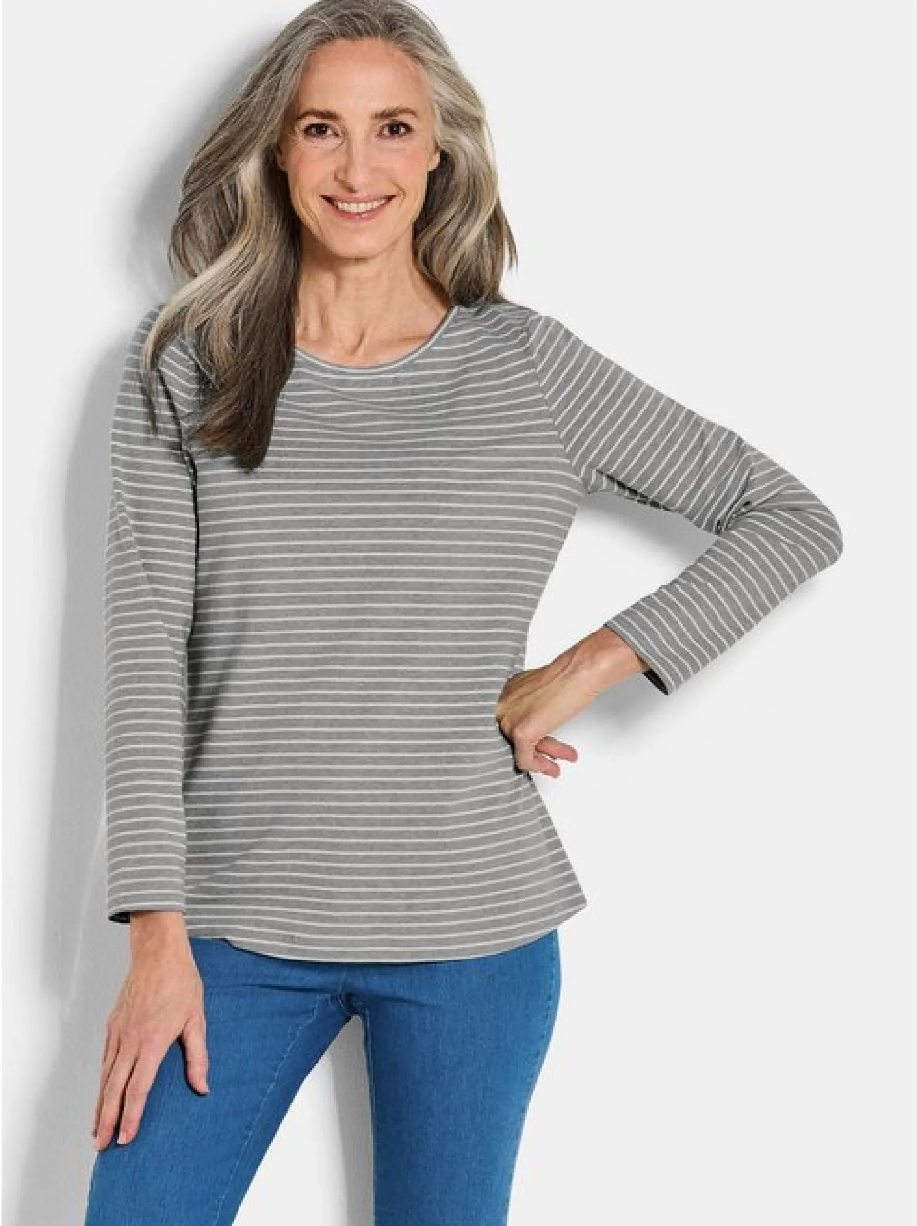 Goldner Damen Shirts - Kurzgröße in grau