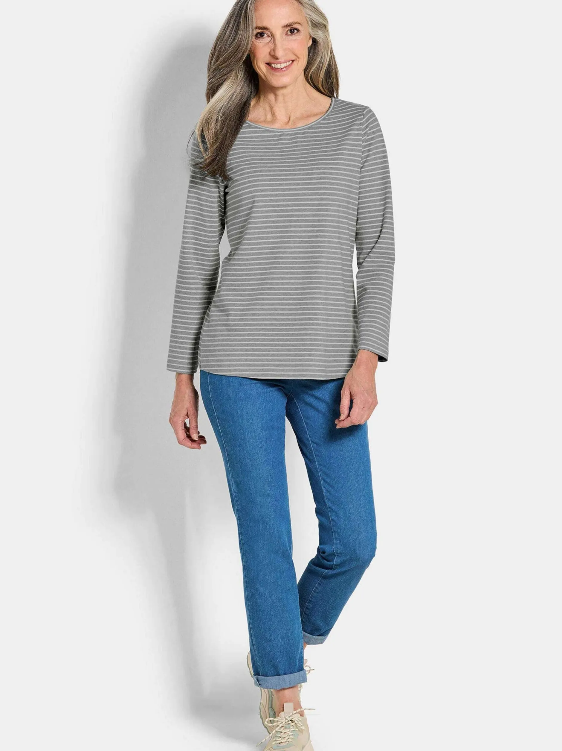 Goldner Damen Shirts - Kurzgröße in grau