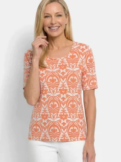 Goldner Damen Shirts - Kurzgröße in orange