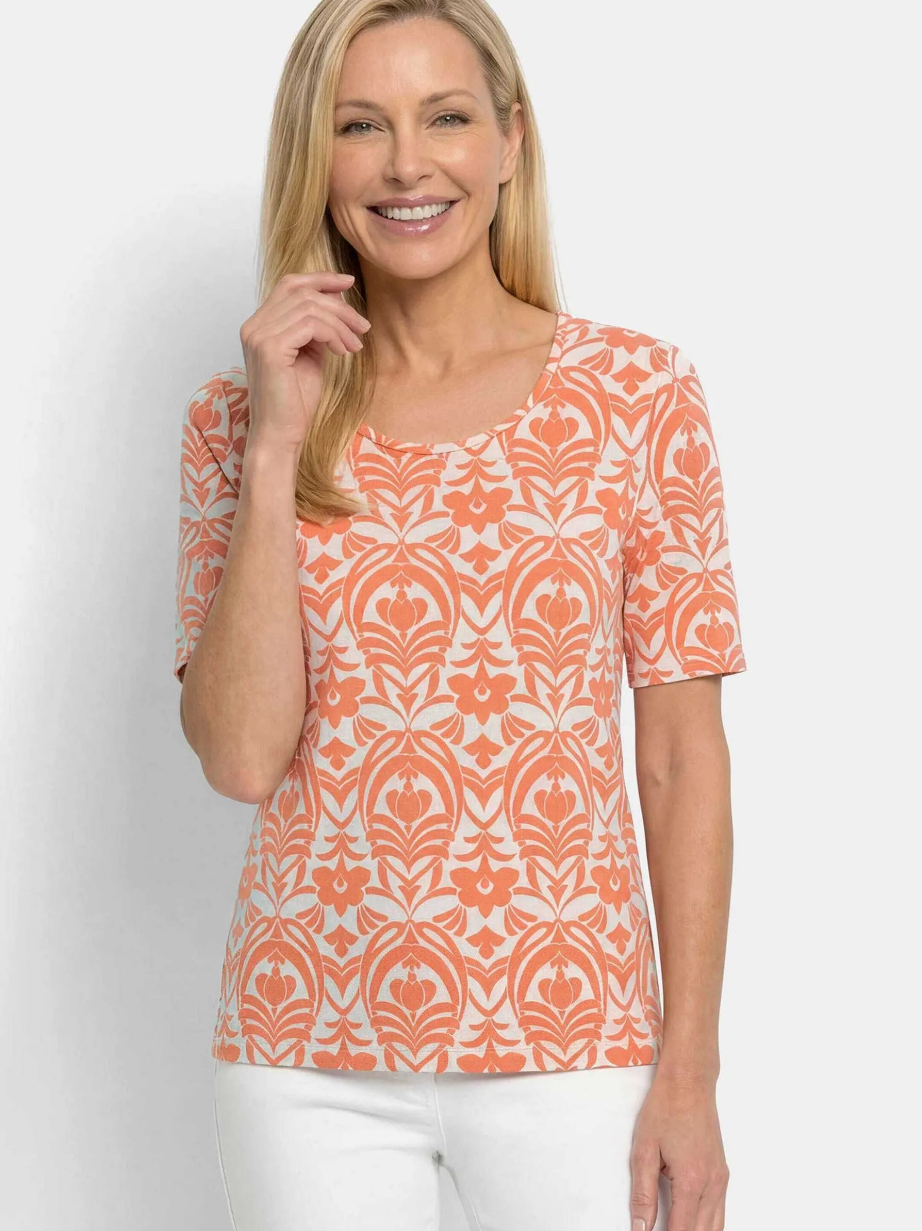 Goldner Damen Shirts - Kurzgröße in orange