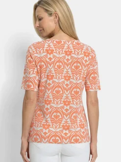 Goldner Damen Shirts - Kurzgröße in orange