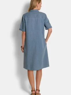 Goldner Damen Sommerkleider in blau