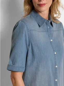 Goldner Damen Sommerkleider - Kurzgröße in blau