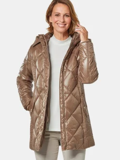 Goldner Damen Steppjacken in camel