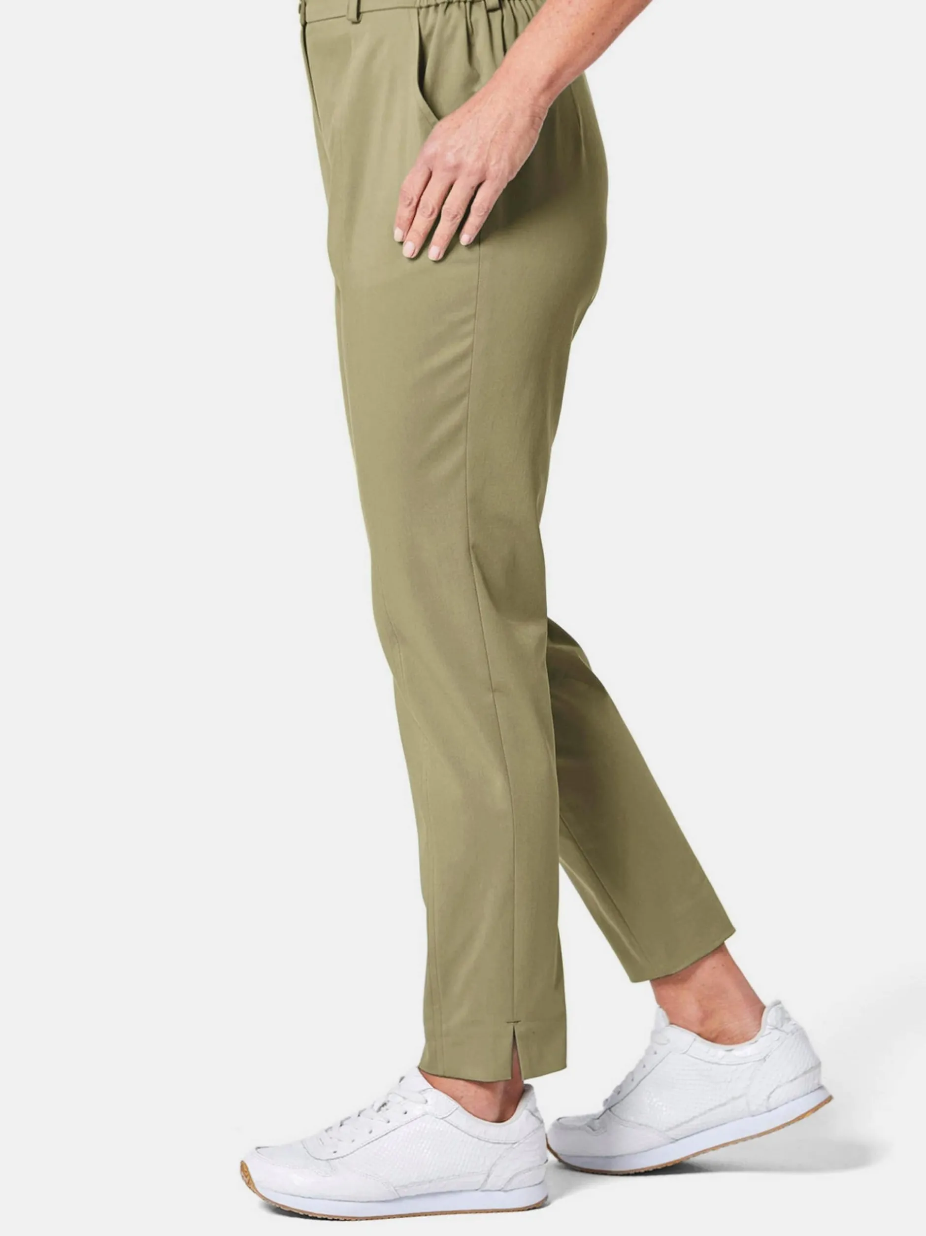 Goldner Damen Stoffhose in schilf