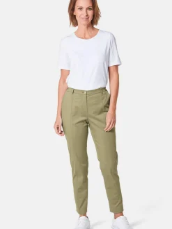 Goldner Damen Stoffhose in schilf