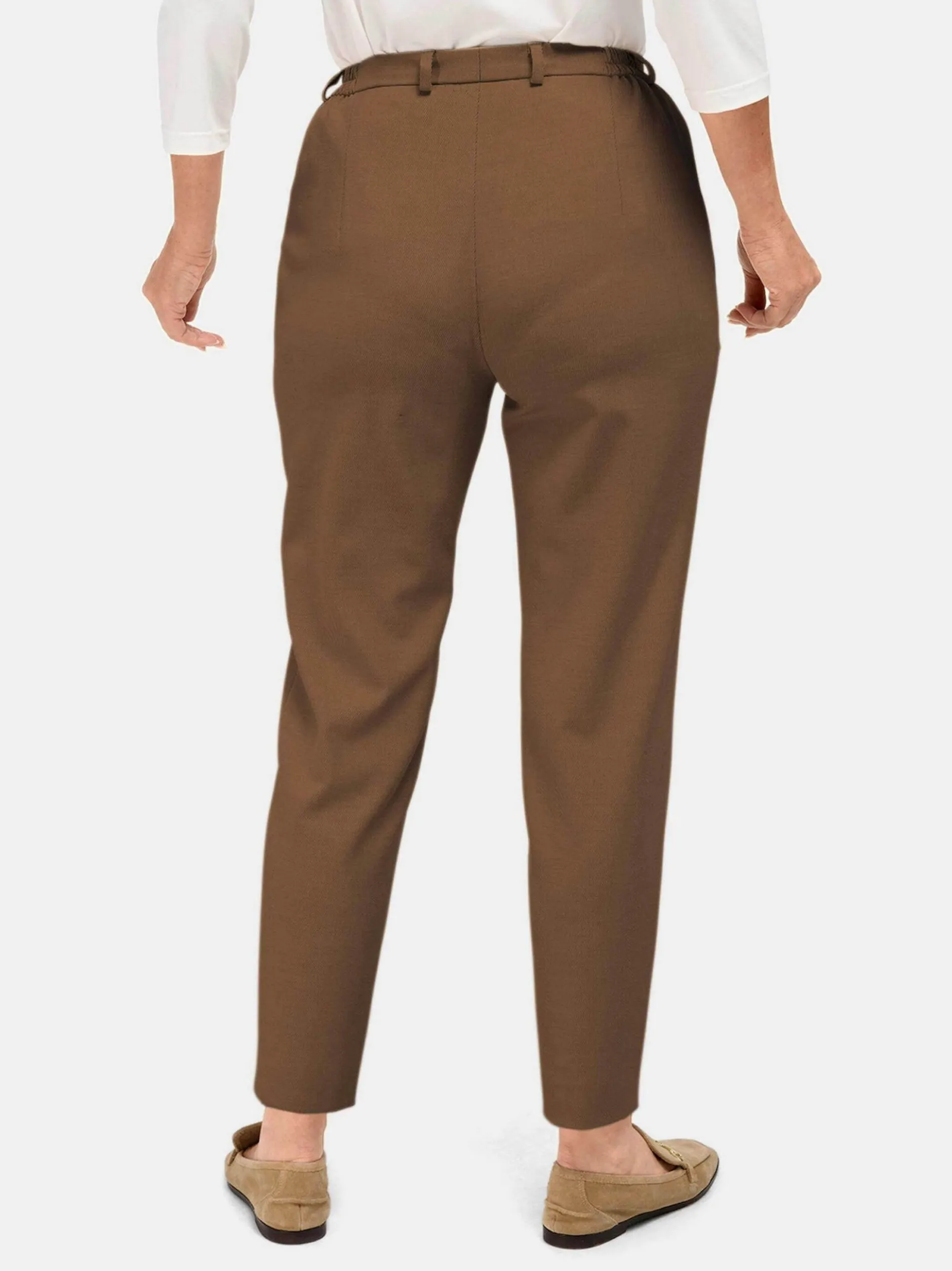 Goldner Damen Stoffhosen in braun
