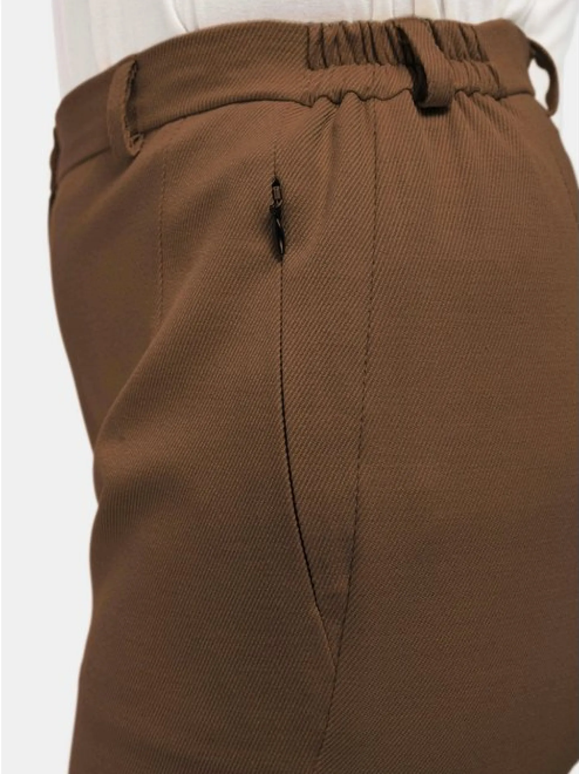 Goldner Damen Stoffhosen in braun
