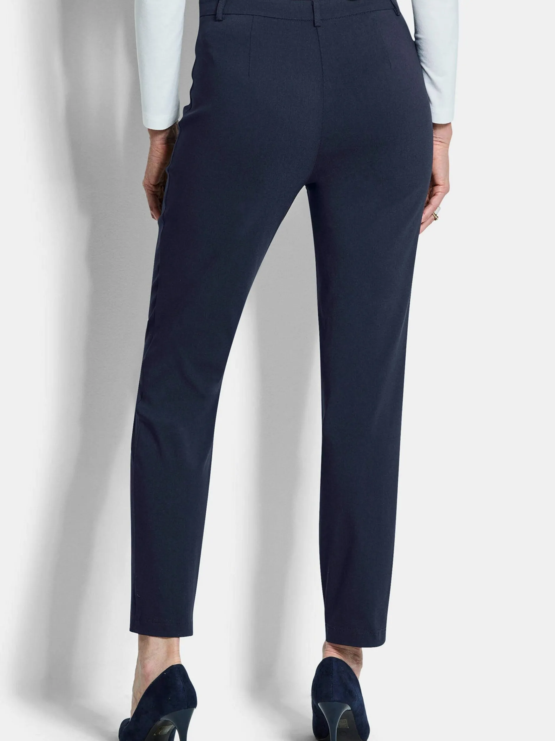 Goldner Damen Stoffhosen in marine