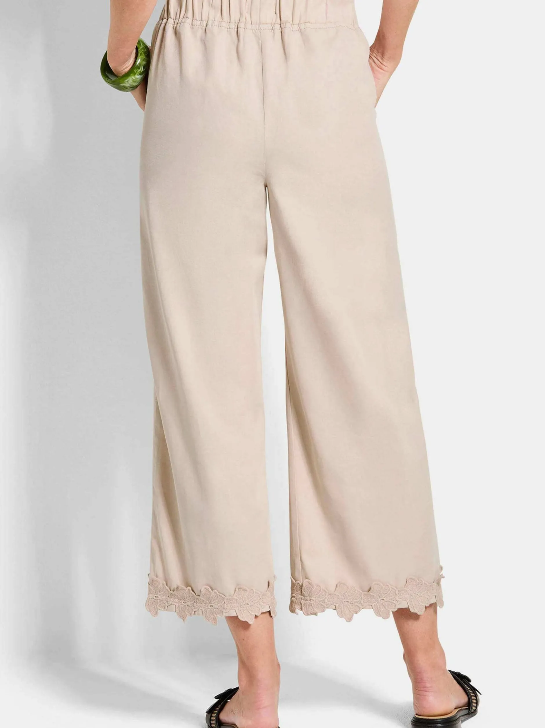 Goldner Damen Stoffhosen in medium stone