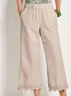 Goldner Damen Stoffhosen in medium stone