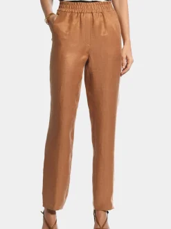 Goldner Damen Stoffhosen in nougat