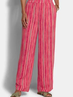 Goldner Damen Stoffhosen - Kurzgröße in pink
