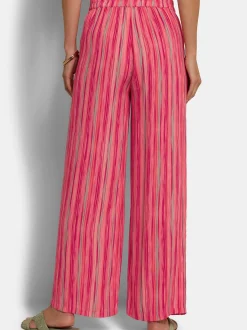 Goldner Damen Stoffhosen - Kurzgröße in pink