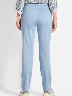 Goldner Damen Stoffhosen - Kurzgröße in hellblau