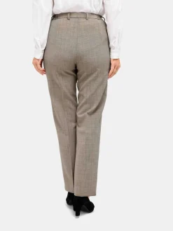 Goldner Damen Stoffhosen - Kurzgröße in taupe