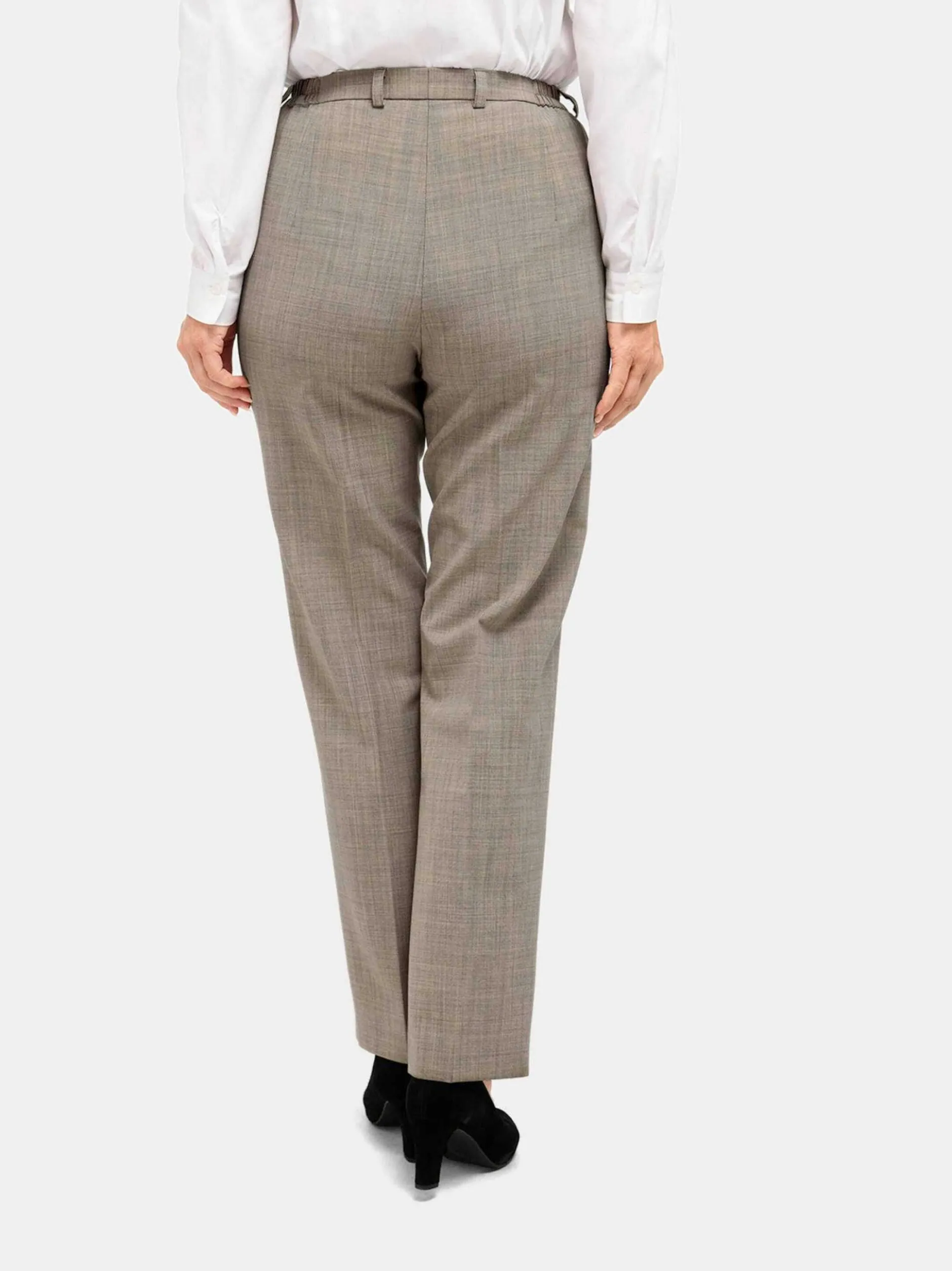 Goldner Damen Stoffhosen - Kurzgröße in taupe