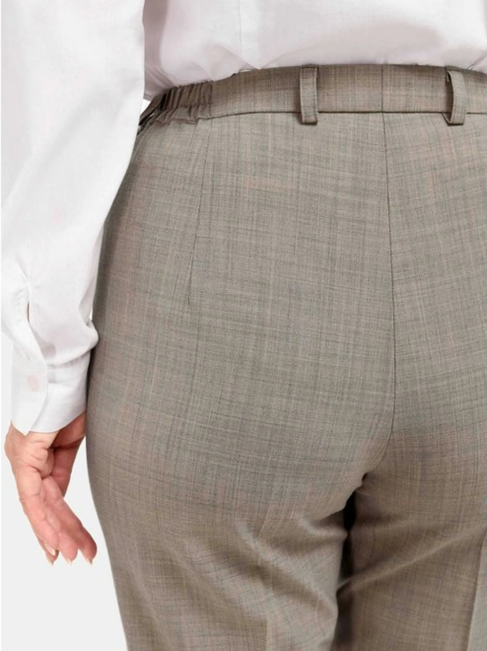 Goldner Damen Stoffhosen - Kurzgröße in taupe