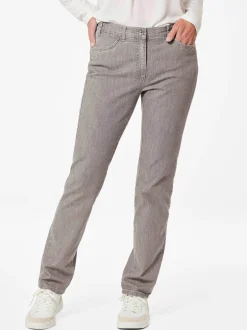 Goldner Damen Stretchjeans in taupe