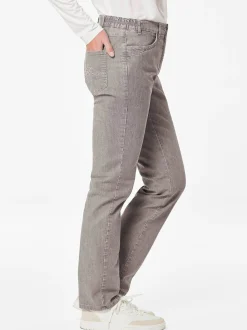 Goldner Damen Stretchjeans in taupe