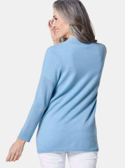 Goldner Damen Strickjacken - Kurzgröße in blau