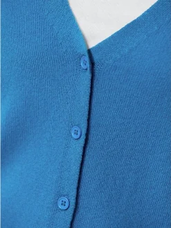 Goldner Damen Strickjacken - Kurzgröße in blau