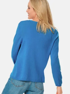 Goldner Damen Strickjacken - Kurzgröße in blau