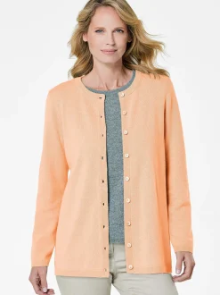 Goldner Damen Strickjacken - Kurzgröße in orange