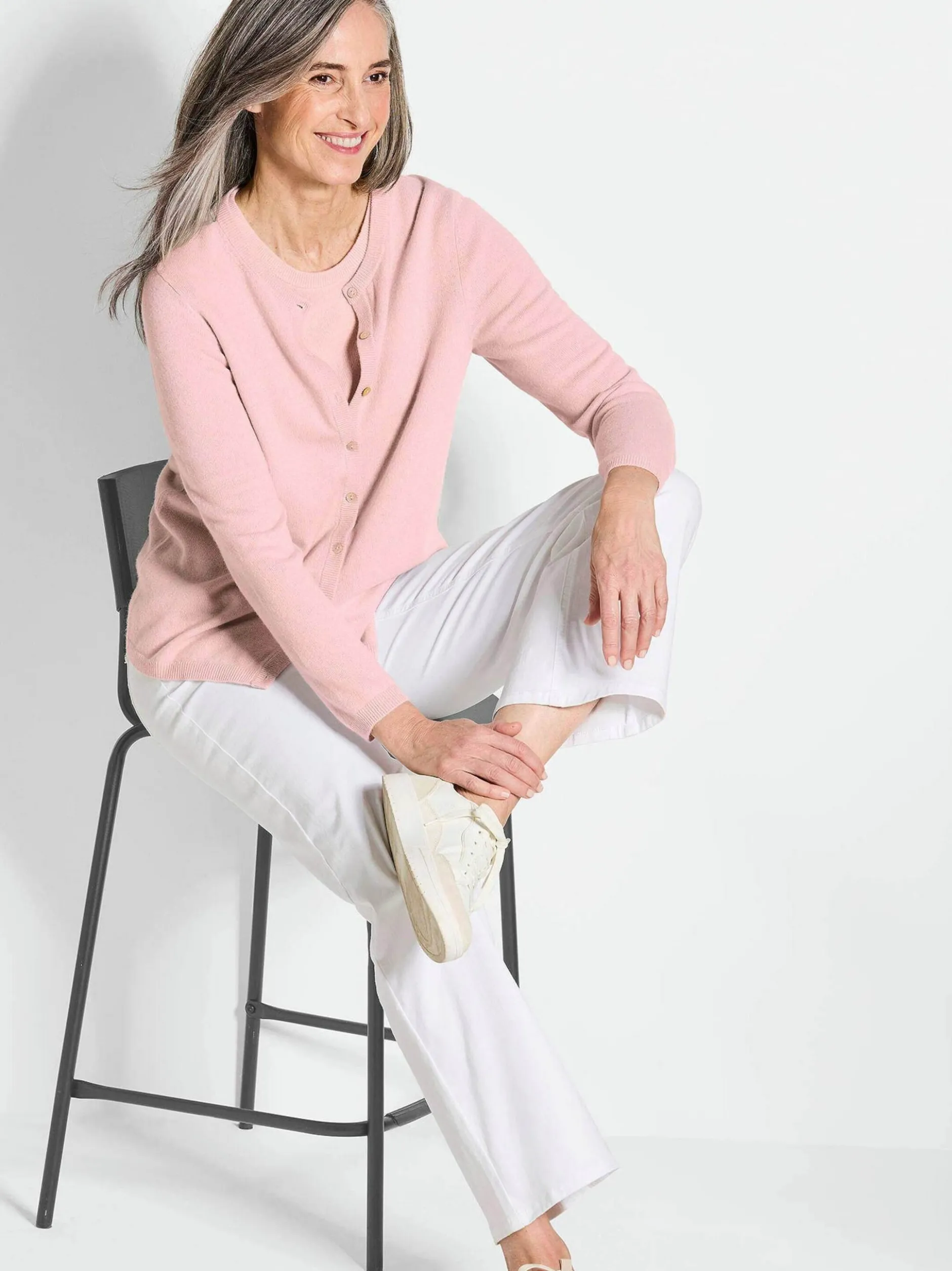 Goldner Damen Strickjacken - Kurzgröße in rosa