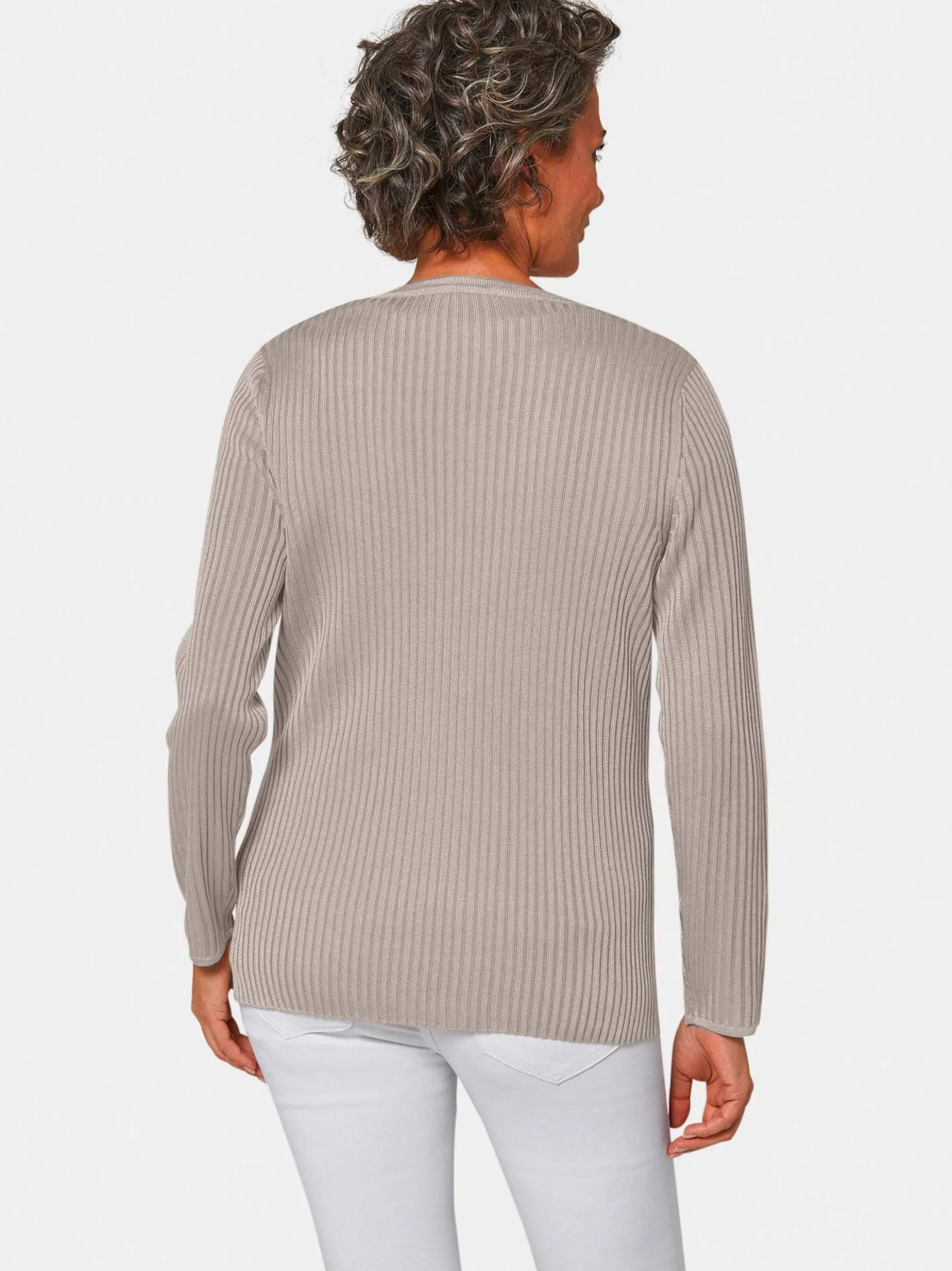 Goldner Damen Strickjacken - Kurzgröße in taupe