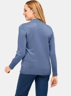 Goldner Damen Strickpullover in blau - Ärmel: langarm