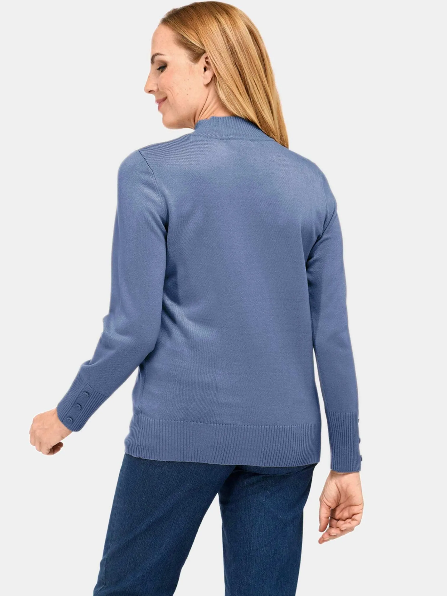 Goldner Damen Strickpullover in blau - Ärmel: langarm