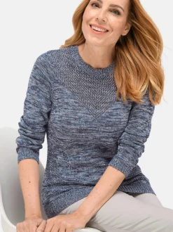 Goldner Damen Strickpullover in blau - Ärmel: langarm