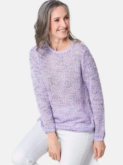 Goldner Damen Strickpullover in flieder - Ärmel: langarm