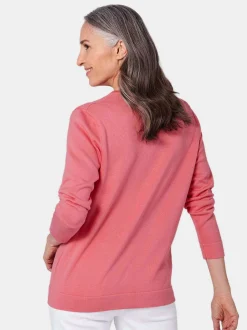 Goldner Damen Strick-Sets in rosa - Ausschnitt: Rundhals