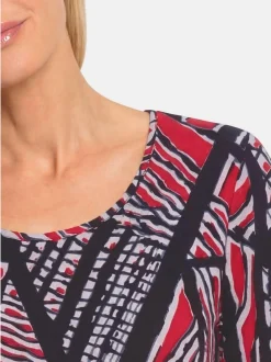 Goldner Damen T-Shirt in schwarz - Ausschnitt: Rundhals
