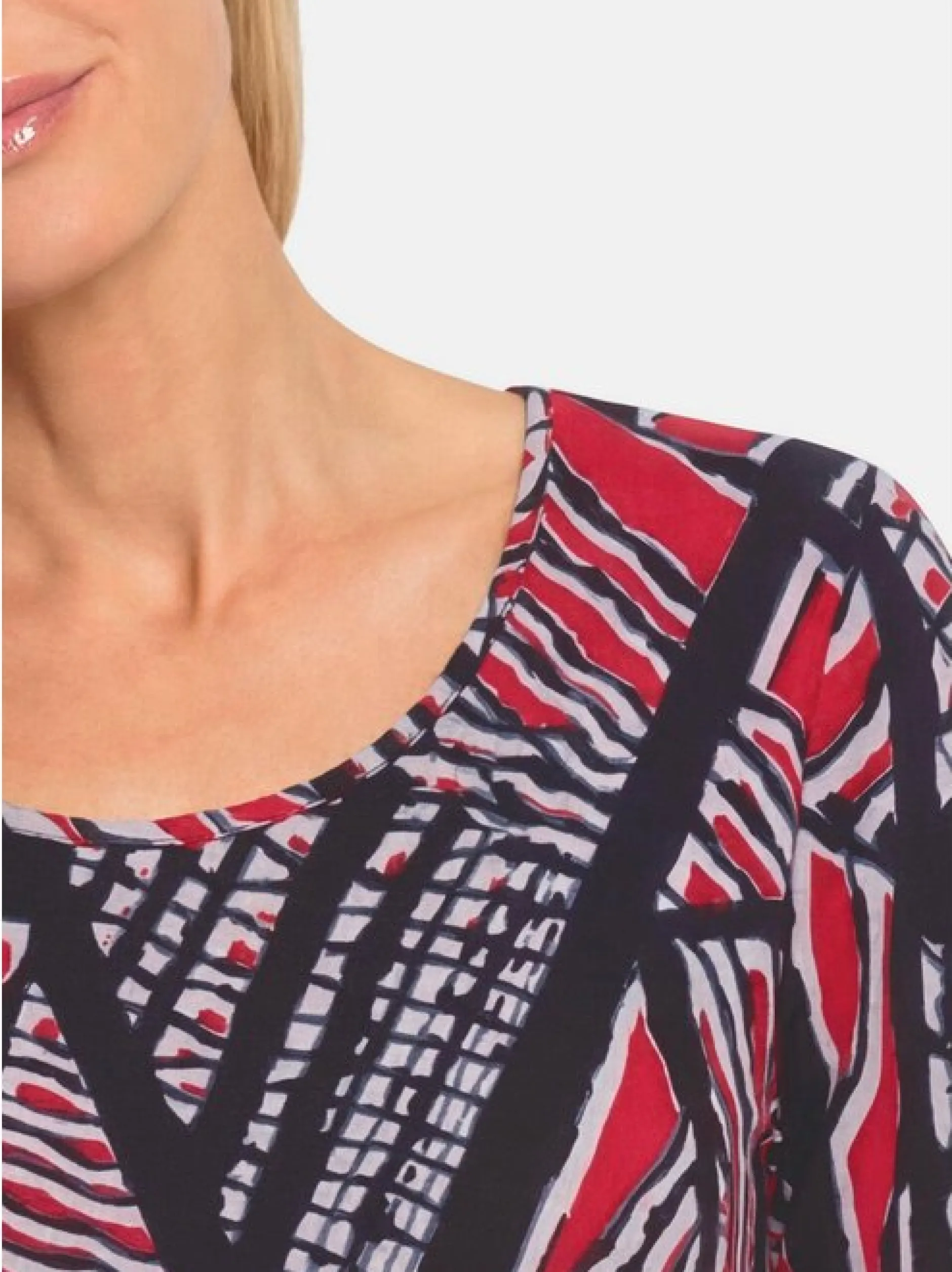 Goldner Damen T-Shirt in schwarz - Ausschnitt: Rundhals