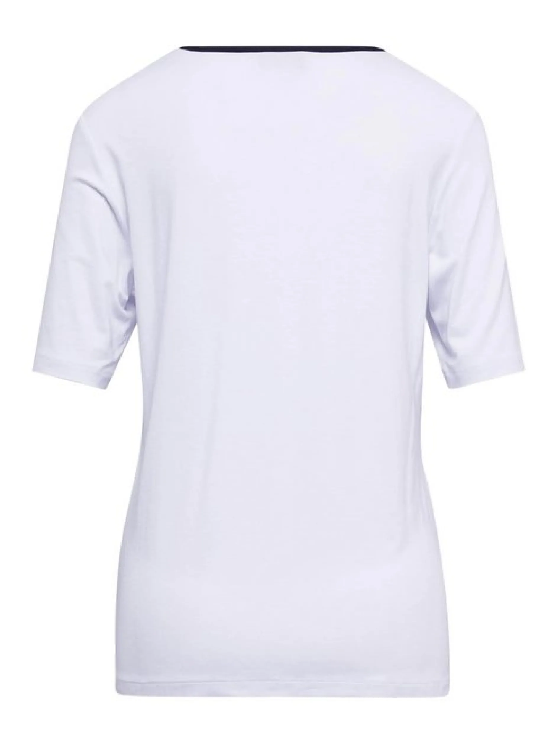 Goldner Damen T-Shirt in weiß - Ausschnitt: Rundhals