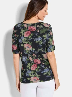 Goldner Damen T-Shirts in marine - Ärmel: Halbarm