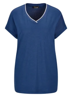 Goldner Damen T-Shirts in royal - Ärmel: Halbarm