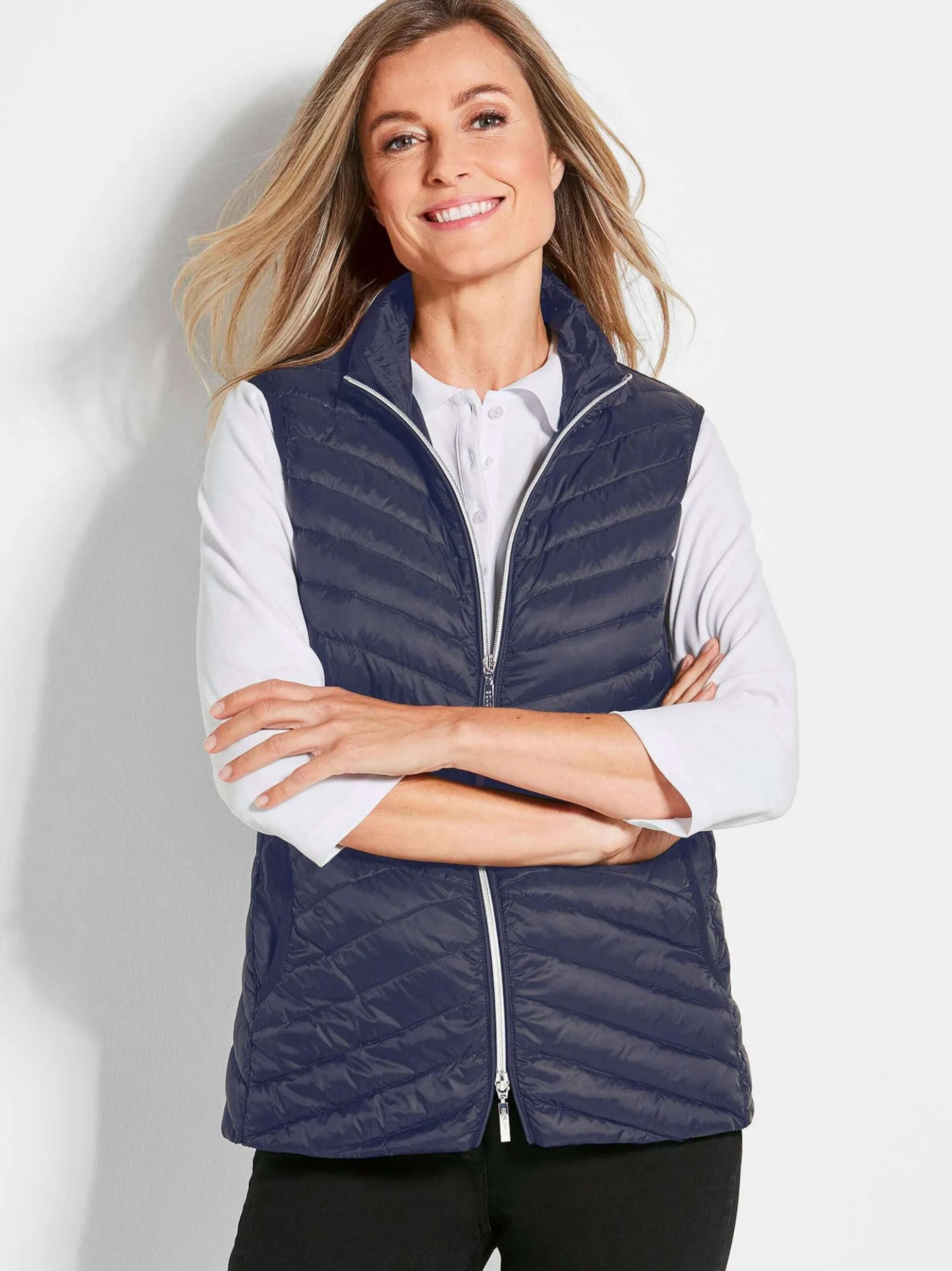 Goldner Damen Westen in marine