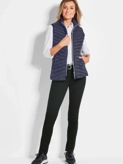 Goldner Damen Westen in marine