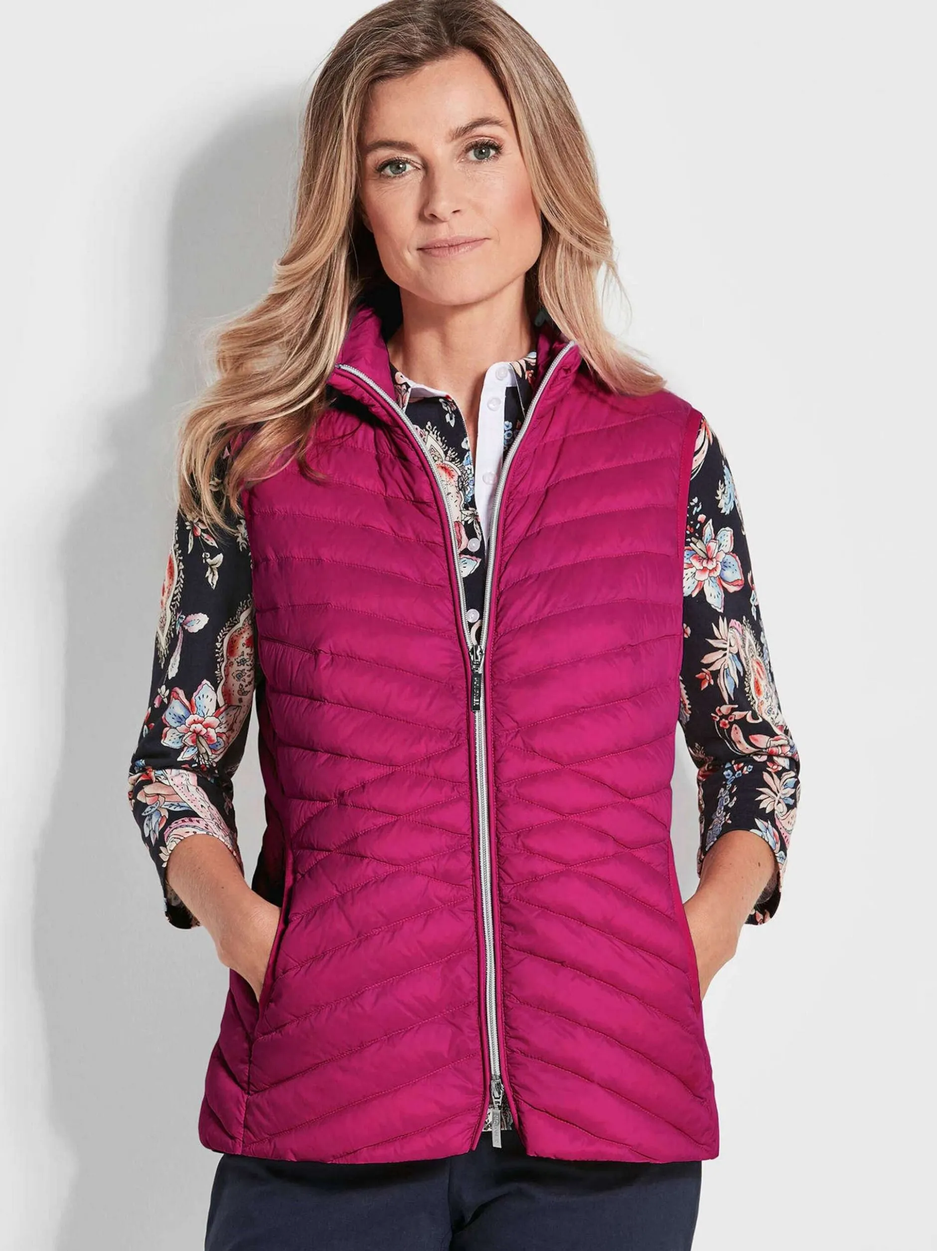 Goldner Damen Westen in pink