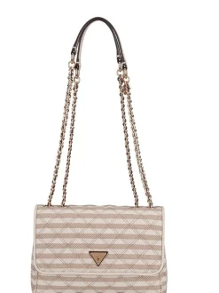 GUESS Damen Bodybag - Giully II 2 Comp Conv Flap in taupe
