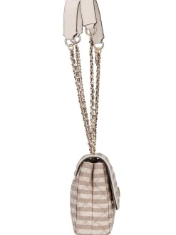 GUESS Damen Bodybag - Giully II 2 Comp Conv Flap in taupe