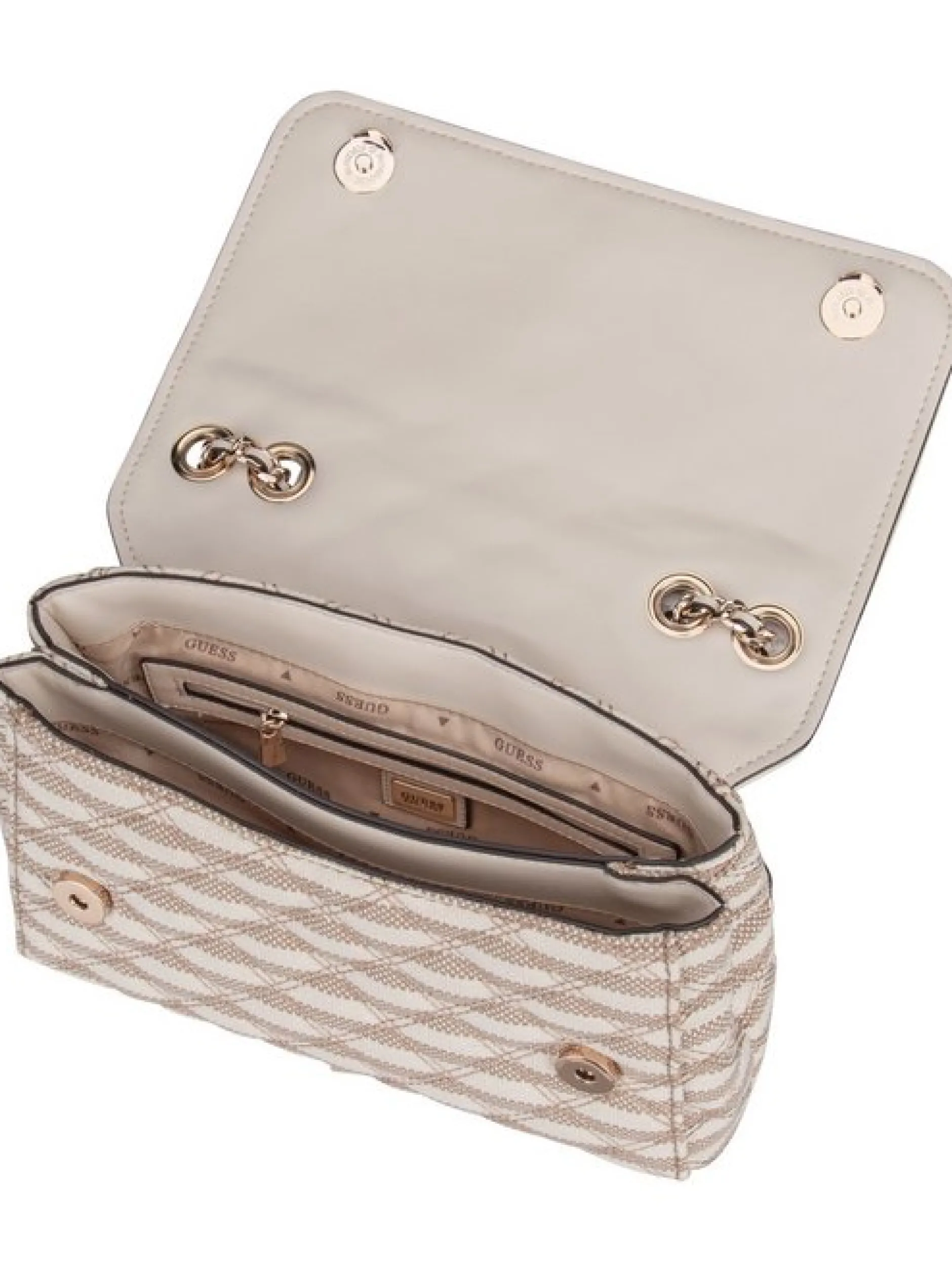 GUESS Damen Bodybag - Giully II 2 Comp Conv Flap in taupe